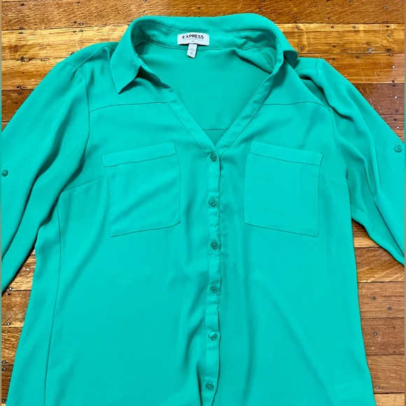 Green Express Portifono Button Down Shirt - size M - Picture 4 of 6
